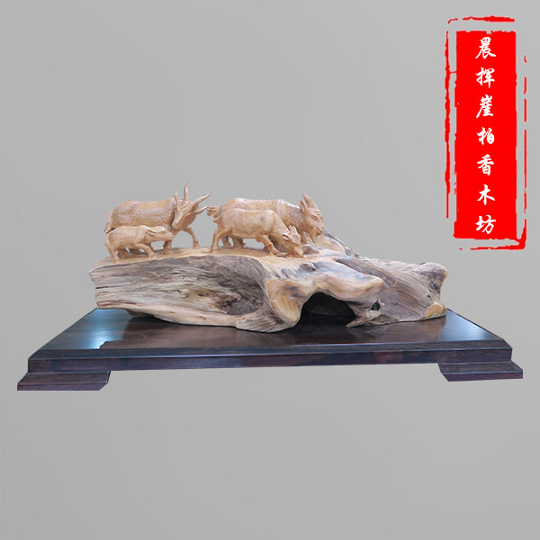 崖柏根雕刻品-大件-37