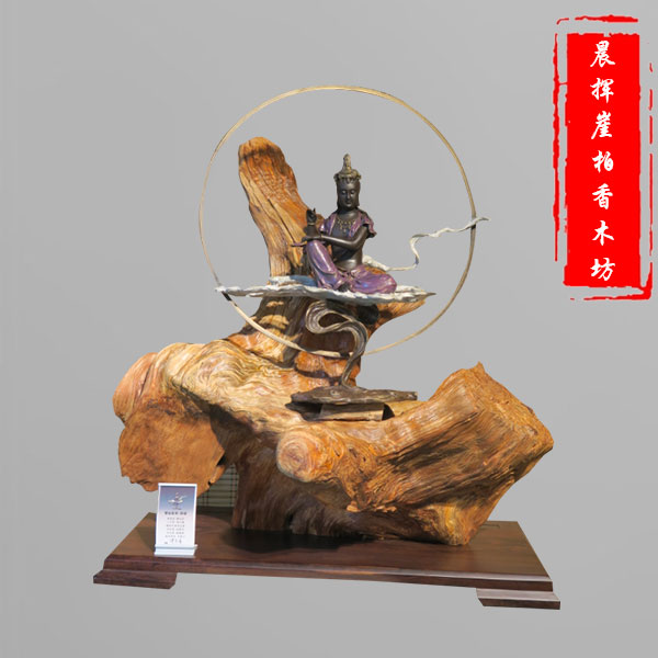 崖柏木铜雕-32
