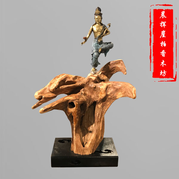 崖柏木铜雕-19