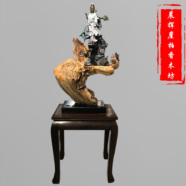 崖柏木铜雕-21