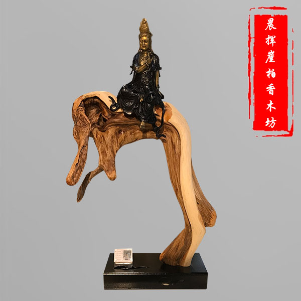 崖柏木铜雕-24