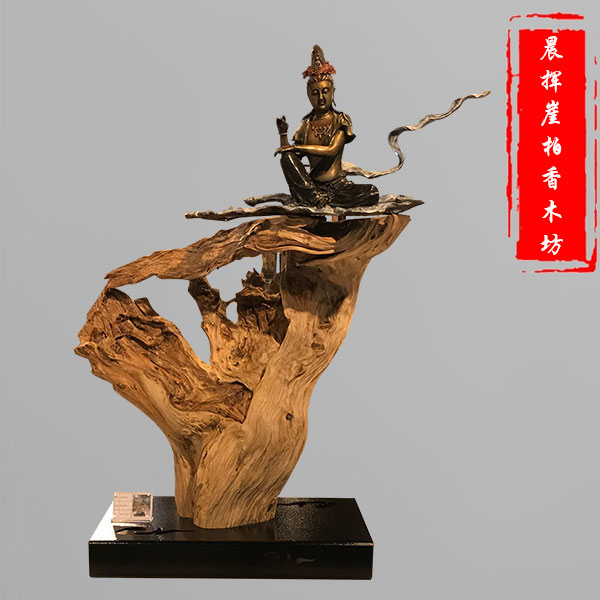 崖柏木铜雕-20
