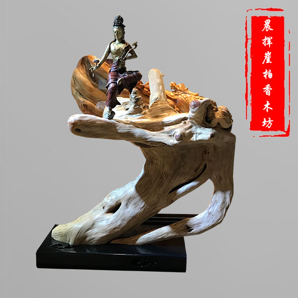 崖柏木铜雕-27