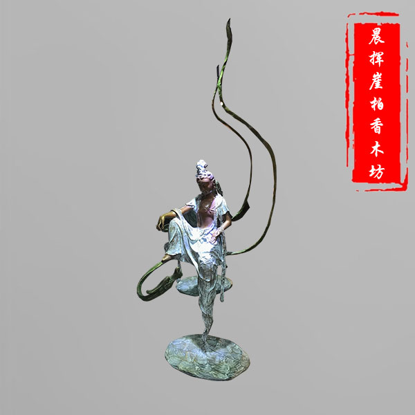 崖柏木铜雕-17