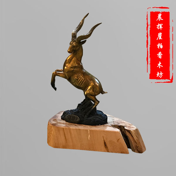 崖柏木铜雕-10