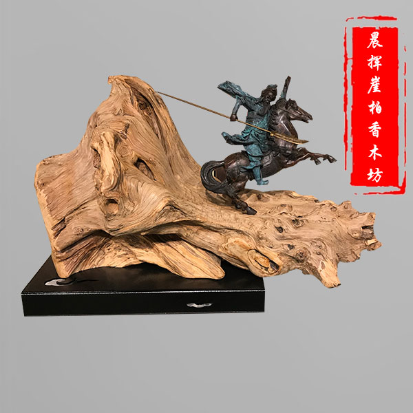 崖柏木铜雕-11