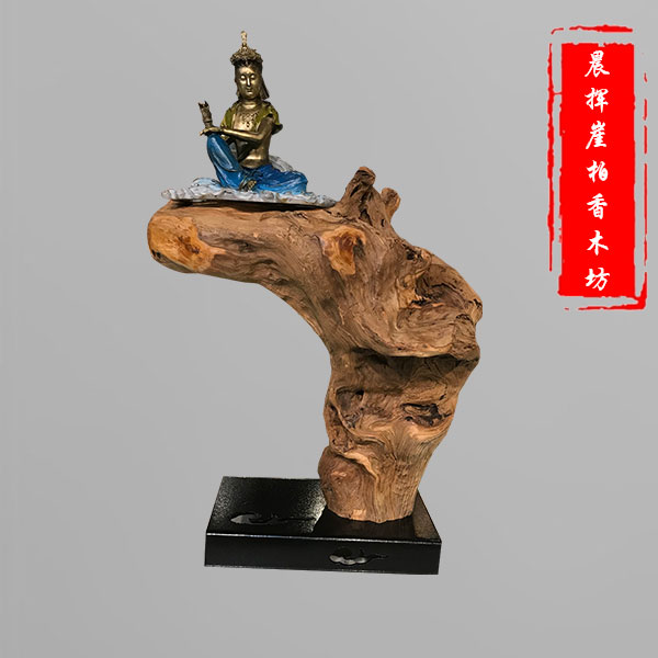 崖柏木铜雕-12
