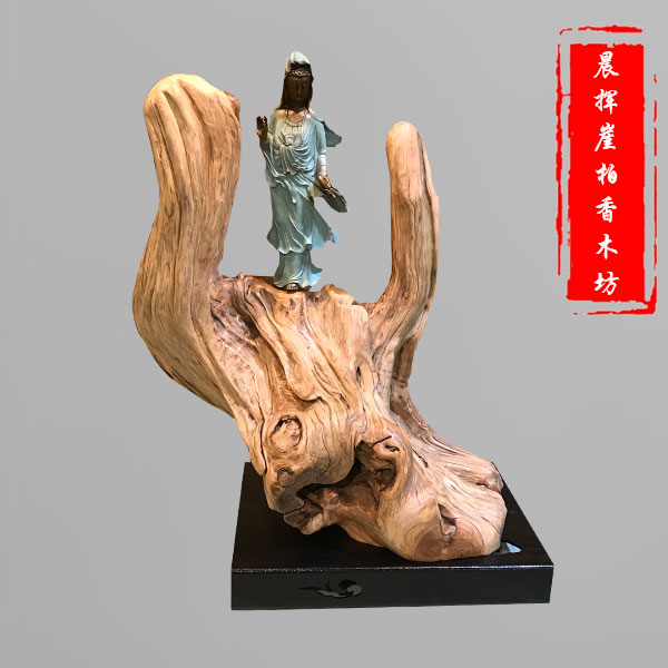 崖柏木铜雕-13