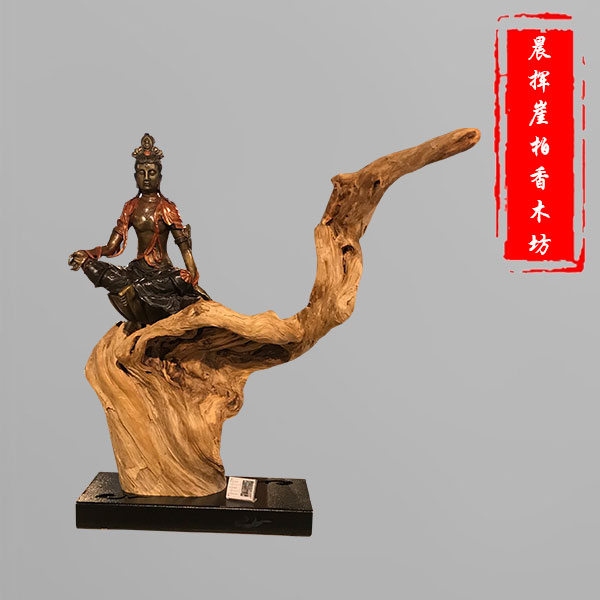 崖柏木铜雕-7