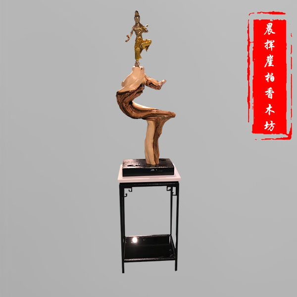 崖柏木铜雕-1